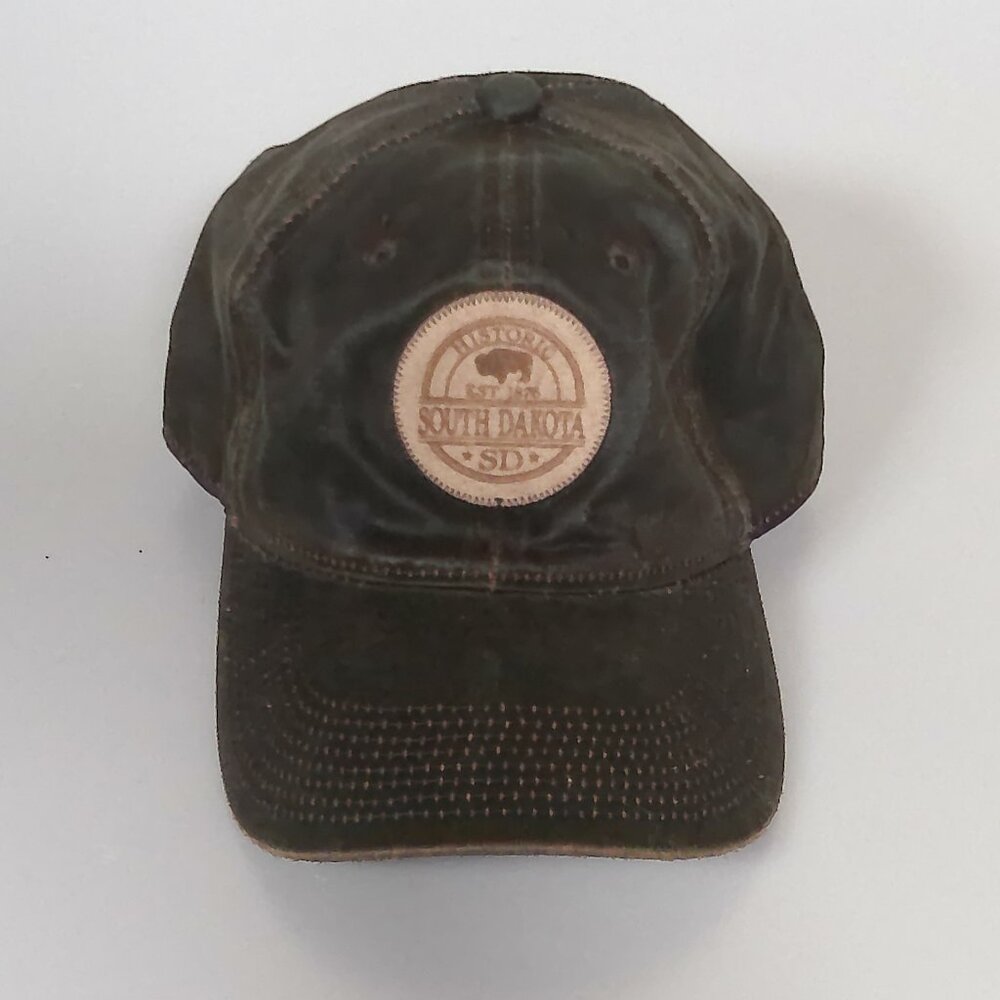 South Dakota Bison Historic SD Waxed Canvas Hat The Game Strapback Distressed
